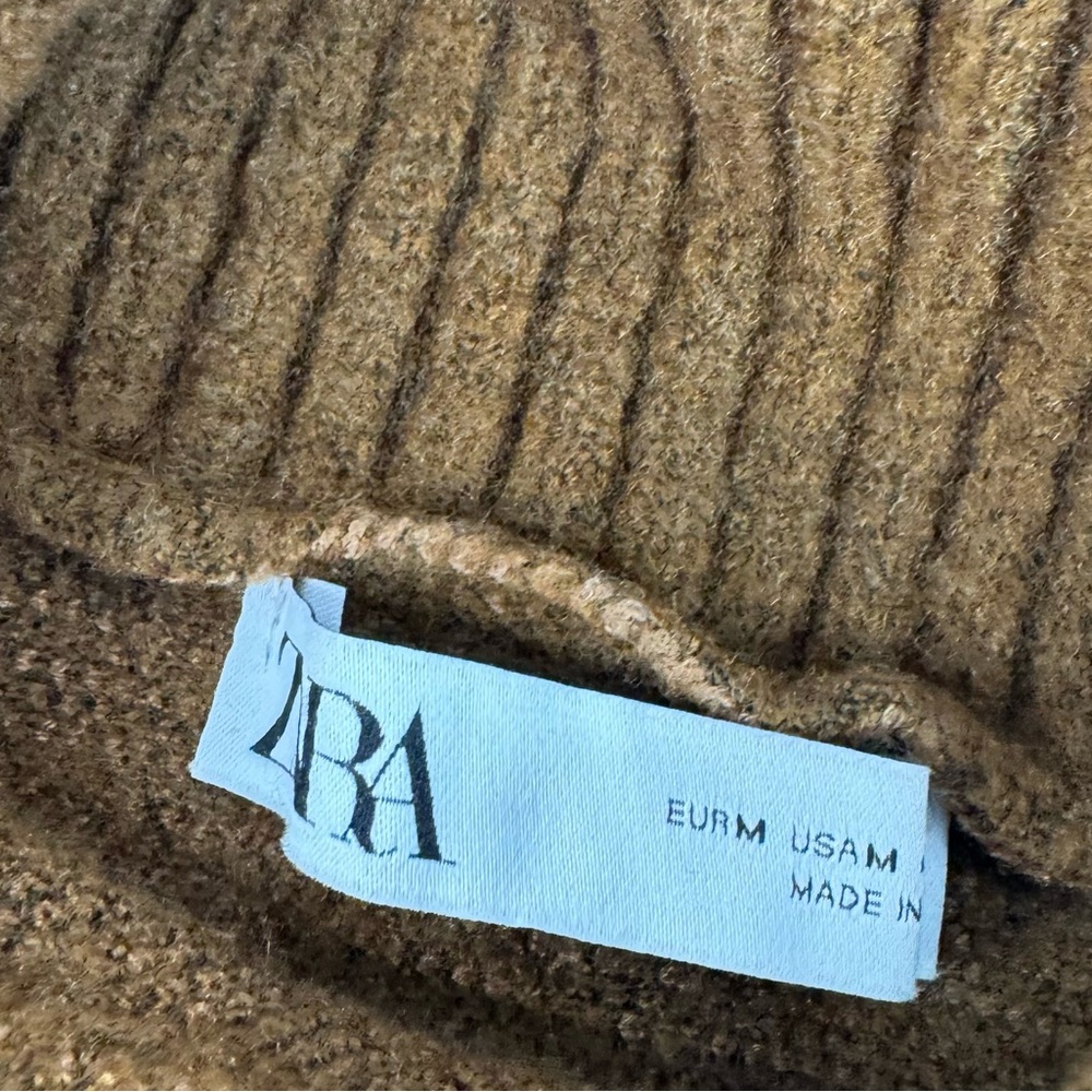 Zara Brown Wool Blend Cropped Sweater - Picture 9 of 9
